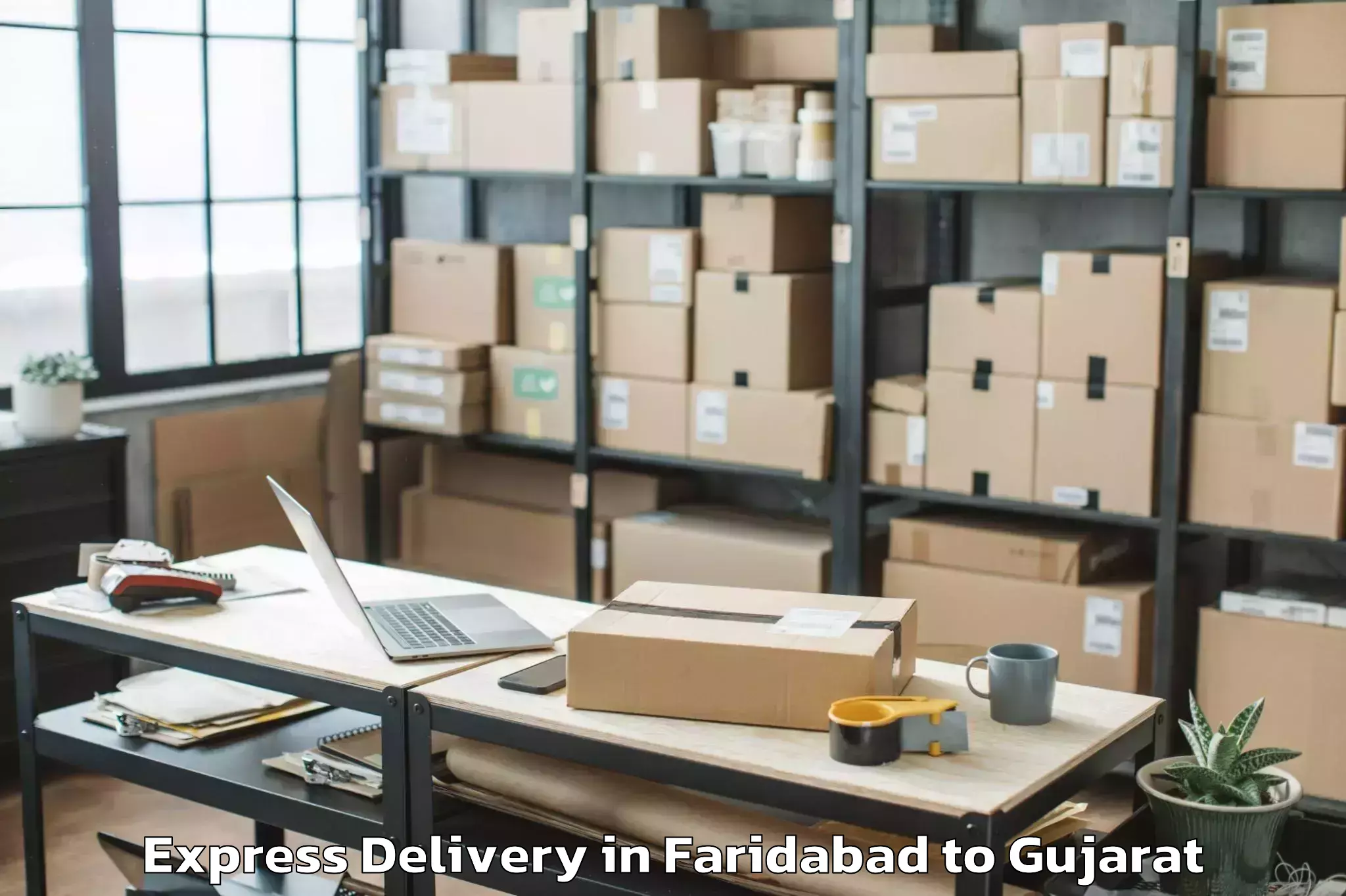 Book Faridabad to Dhuwaran Express Delivery